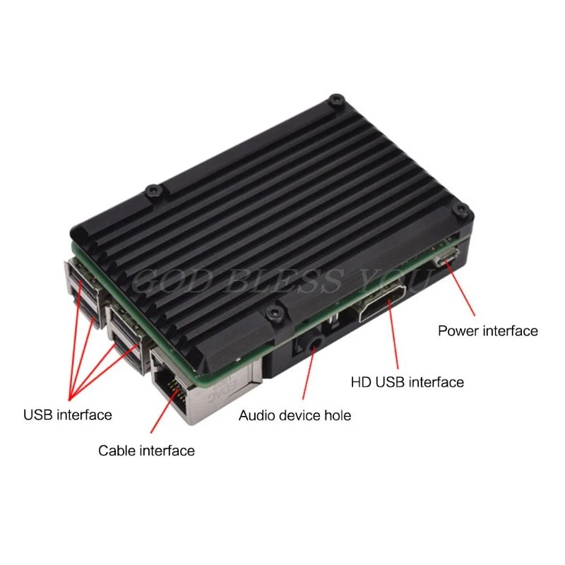 Aluminum Alloy Radiator Protective Case Metal Cooling Shell For Raspberry Pi 3 Model B/B+/2B Accessories