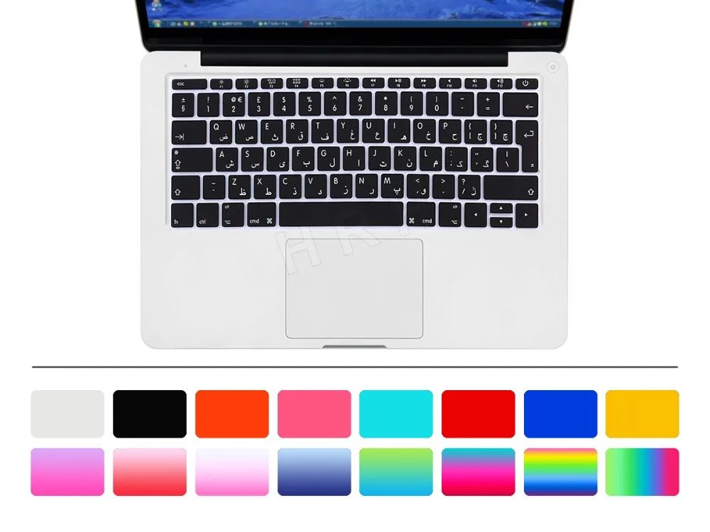 Чехол с арабской силиконовой клавиатурой для Macbook New Pro 13 дюймов A1708 (версия 2016 без