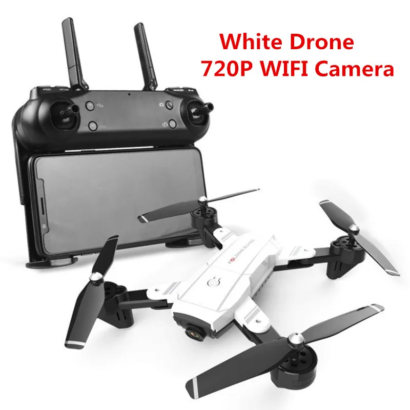White 720P camera Профессиональный аэрофотосъемный Дрон с дистанционным управлением модель S6 2,4G 1080P оптический поток Follow Me двойная камера селфи Wi-Fi FPV RC Дрон - Цвет: White 720P camera