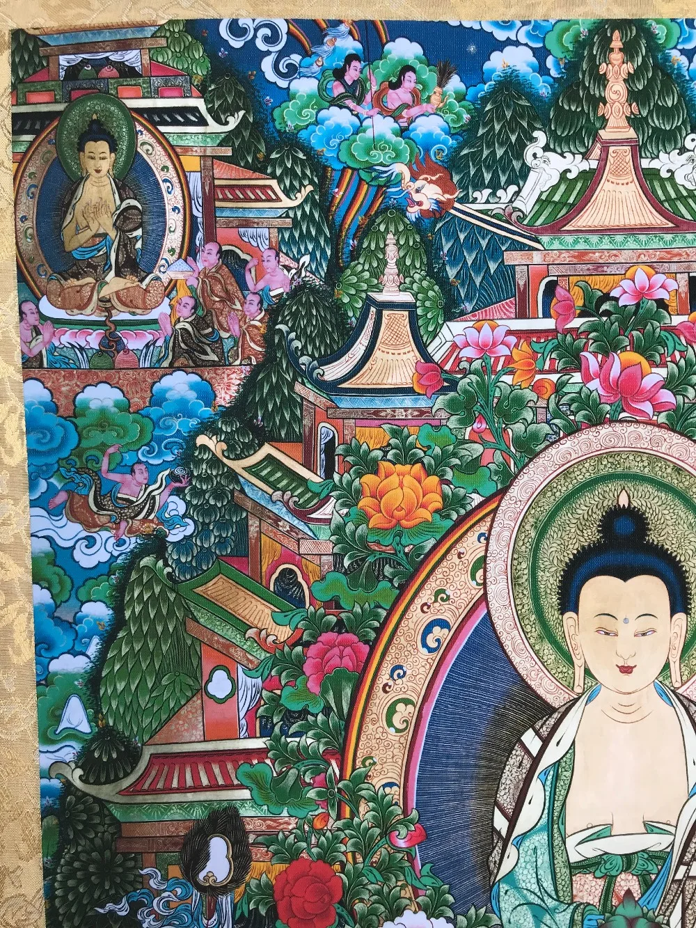 Chinese Tibetan Buddhist Thangka Buddhism God portrait | Дом и сад