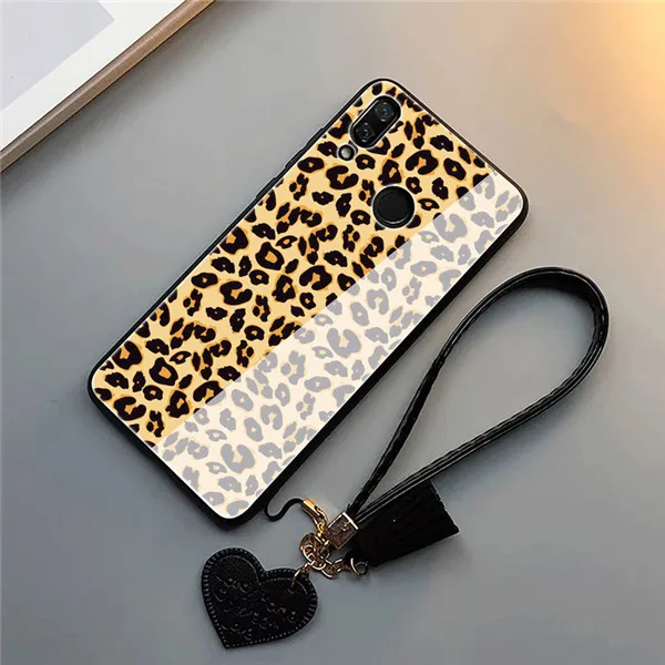 style-2 Роскошный леопардовый чехол для телефона с ремешком для iPhone XS Max 7 8 6S Plus, милый модный чехол зебра для huawei P20 pro mate 9 10 Lite - Цвет: style-2