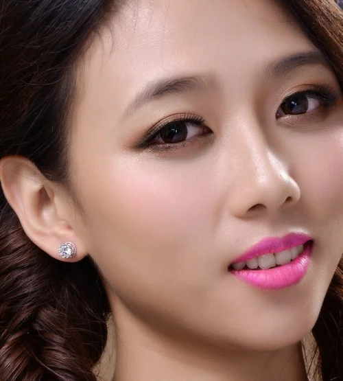 

Unisex Trendy 925 Jewelry Austria Crystal Silver Stud Earrings 925 Sterling Silver Stud Earings For Gifts Nice