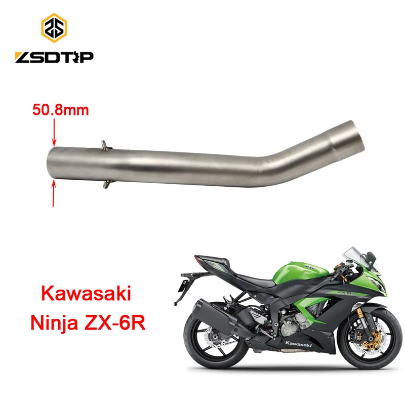 

Good shipping ZSDTRP Motorcycle Modifiy exhaust pipe case for kawasaki ZX-6R 09-14 model Stainless steel material