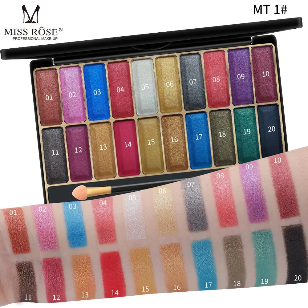 MISS ROSE тени для век Палитра 7 цветов матовый блеск телесный основа Макияж