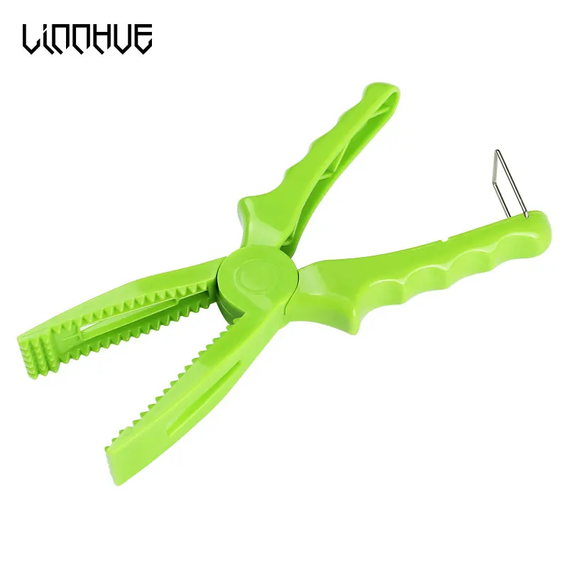 

LINNHUE fishing grip 20.5cm ABS plastic fish tool handle design light weight plastic lip grip 7.8cm opening distances Green/Blue