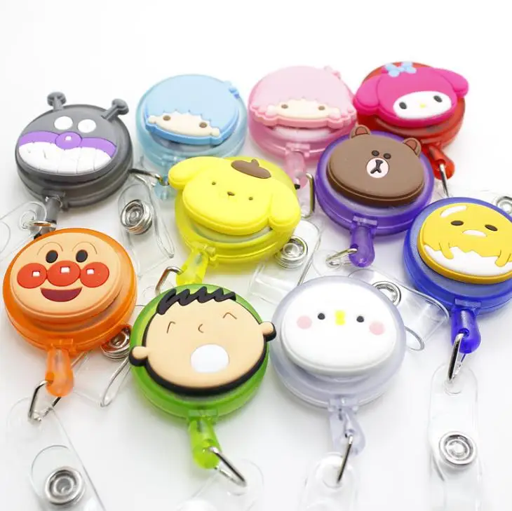 1 шт. Kawaii, выдвижная катушка для бейджа Anpanman, медвежонок, мелодия, двойная звезда, Студенческая медсестры, Exihibiton, ID, имя, держатель для бейджа, канцелярские принадлежности