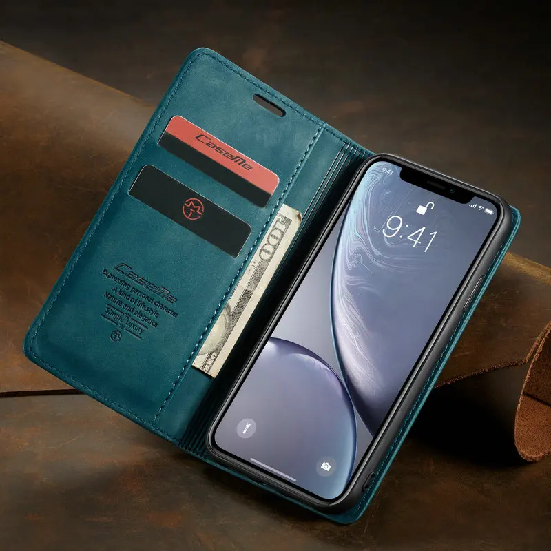 Чехол Кошелек для телефона iPhone 11 12 pro 7 8 Plus роскошный кожаный чехол с откидной
