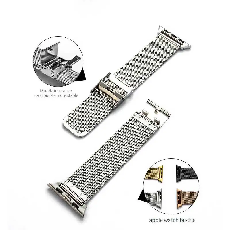 Milanese loop band for apple watch 42mm 38mm Stainless Steel metal strap Bracelet watchband for iwatch series 3/2/1 Accessories
