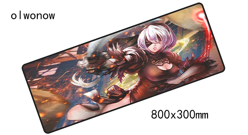 Size 800x300x2mm NieR Automata коврик для мыши 800x300 мм Коврик Для Мыши Компьютерный коврик для мыши HD принт игровой коврик высокое качество геймерские коврики для мыши - Цвет: Size 800x300x2mm