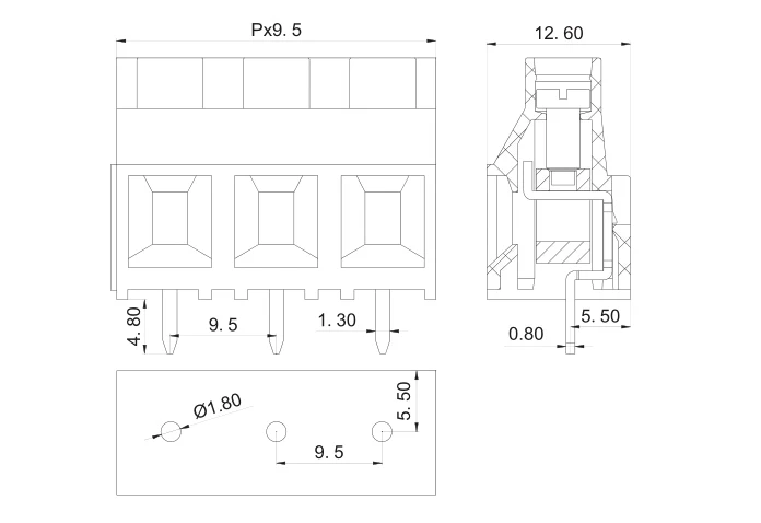 30 шт./лот 30A высокий ток винт тип PCB клеммный блок LZ/DG/KF635, 7620950 MKDS5 пластик высокий 21 мм клеммный блок разъем