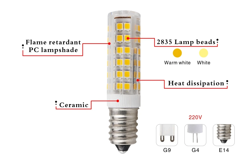 LARZI G9 светодиодный светильник G4 светильник 3W 4W 5W 7W СИД SMD 2835 E14 220V 230V 240V Керамика светодиодный светильник лампы заменить галогенные G9 для люстры