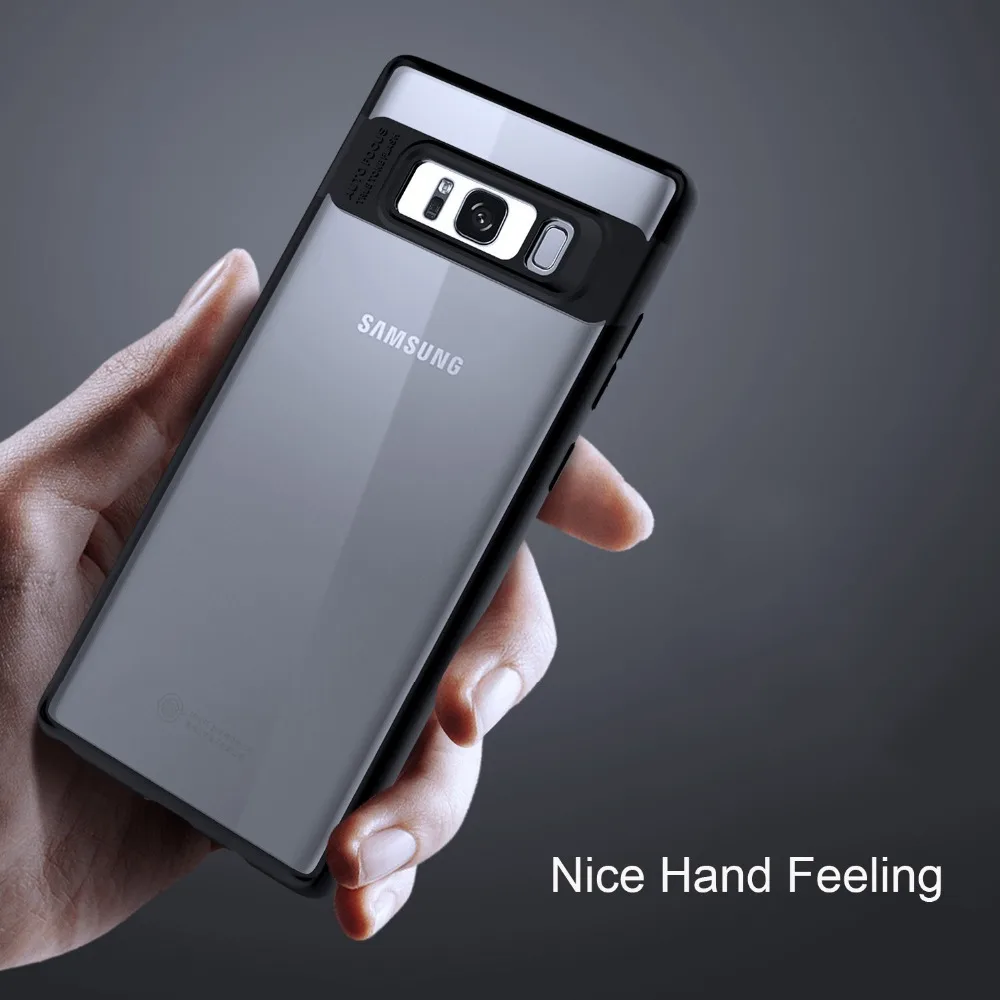 Тонкий силиконовый прозрачный чехол HD для Samsung Galaxy Note 8 с полной защитой от