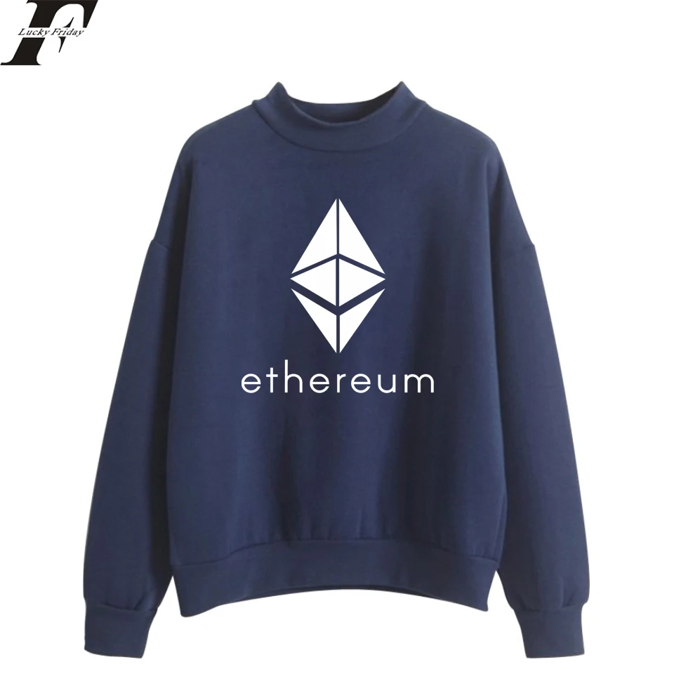 Толстовка с принтом логотипа эфириума пуловер логотипом биткоина толстовка ETH