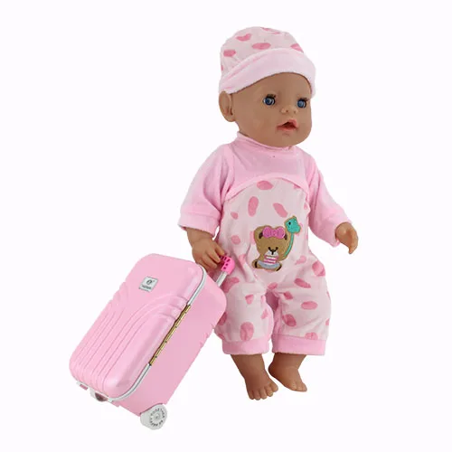 2018 New Travel Suitcase Fit For 18 Inch Doll Or 43cm/17inch baby Accessoires | Игрушки и хобби