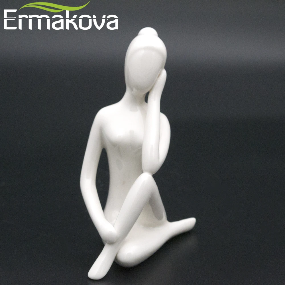 Ермакова фарфоровая керамическая статуэтка для йоги, статуэтка для медитации, статуэтка для йоги, статуэтка для йоги, украшение для студии, подарок