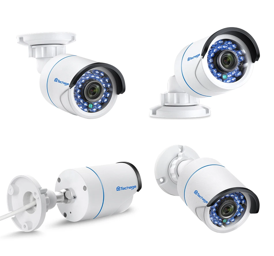 Techage 8CH 1080P H.265 POE ip-камера NVR система 2MP аудио запись звука CCTV комплект видеонаблюдения IR Cut DIY комплект домашней безопасности