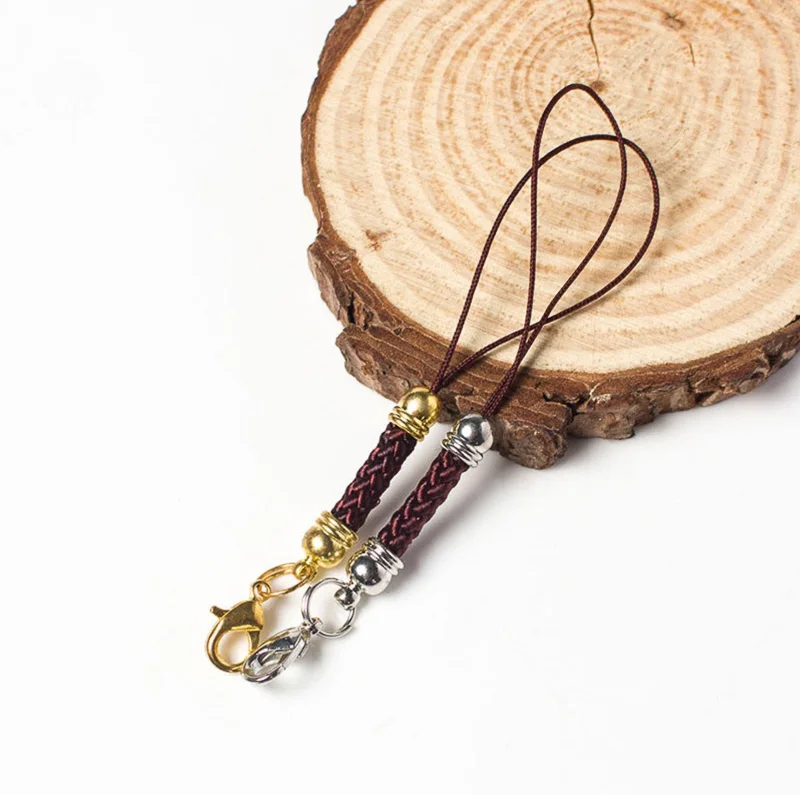 Regelin Лобстер соединительные кольца мобильный чехол ремень Lariat Lanyard брелок для ключей строка Подвески Ювелирных изделий разъем - Цвет: dark coffee