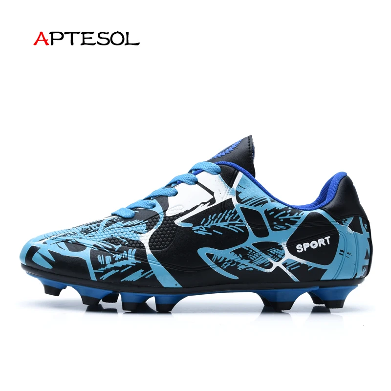 APTESOL Brand New Men's Outdoor Cleats Rubber Sole Soccer Shoes Men Boys Kids FG Boots Children Training Football | Спорт и