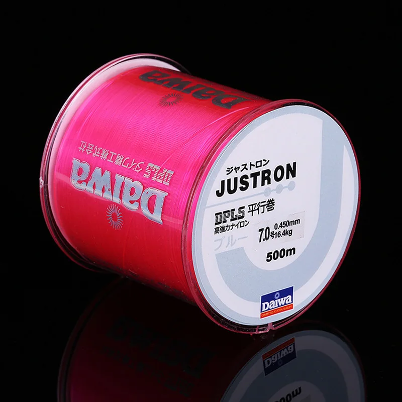 Pink-500m 500 м Daiwa Justron нейлоновая леска супер сильная 2LB-40LB 7 видов цветов японская Моноволокно основная леска - Цвет: Pink-500m