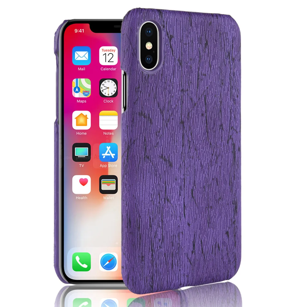 Woodern Retro Leather Case For iphone X Cover Litchi Skin Shockproof Hard Shell On Apple Phone Cases Fundas Bag |
