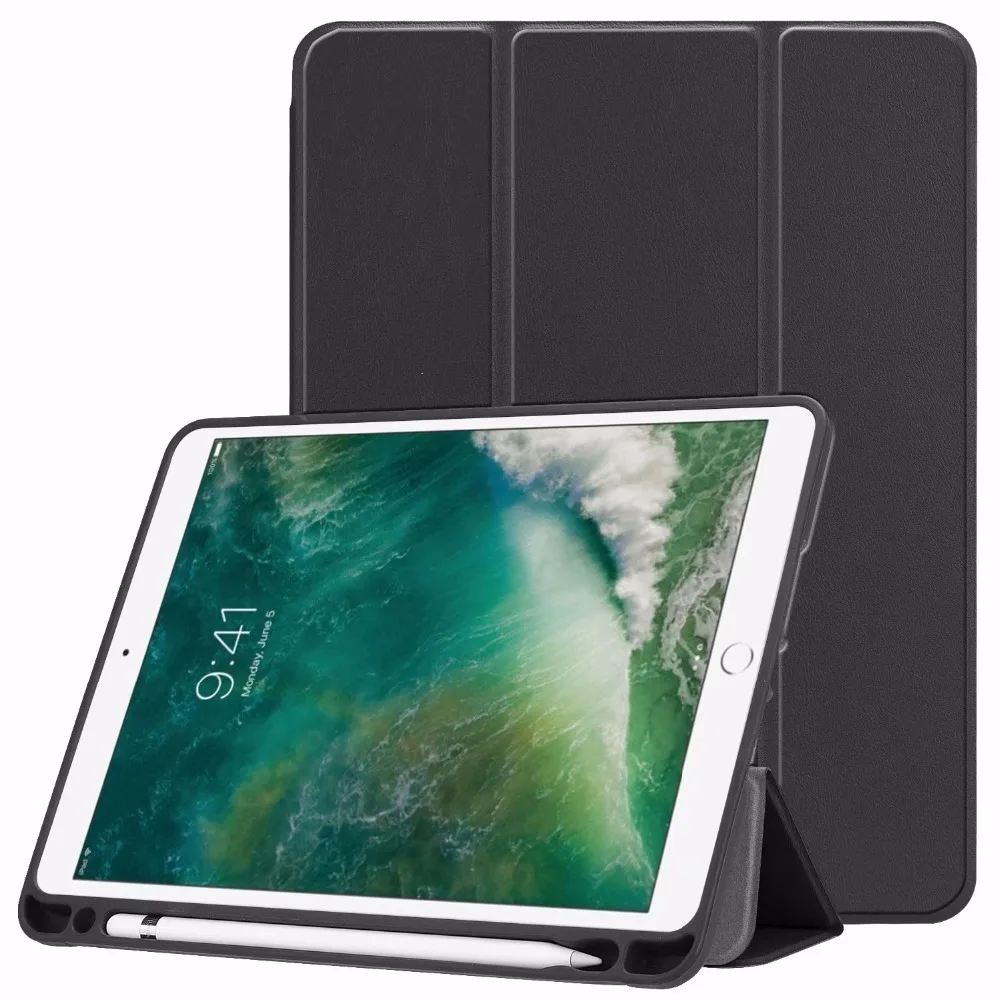 Премиум кожаный смарт-чехол для Apple iPad 9,7 6 6th поколения A1893 A1954 9,7 5 5th Gen A1822 A1823 чехол+ Защитная пленка+ ручка