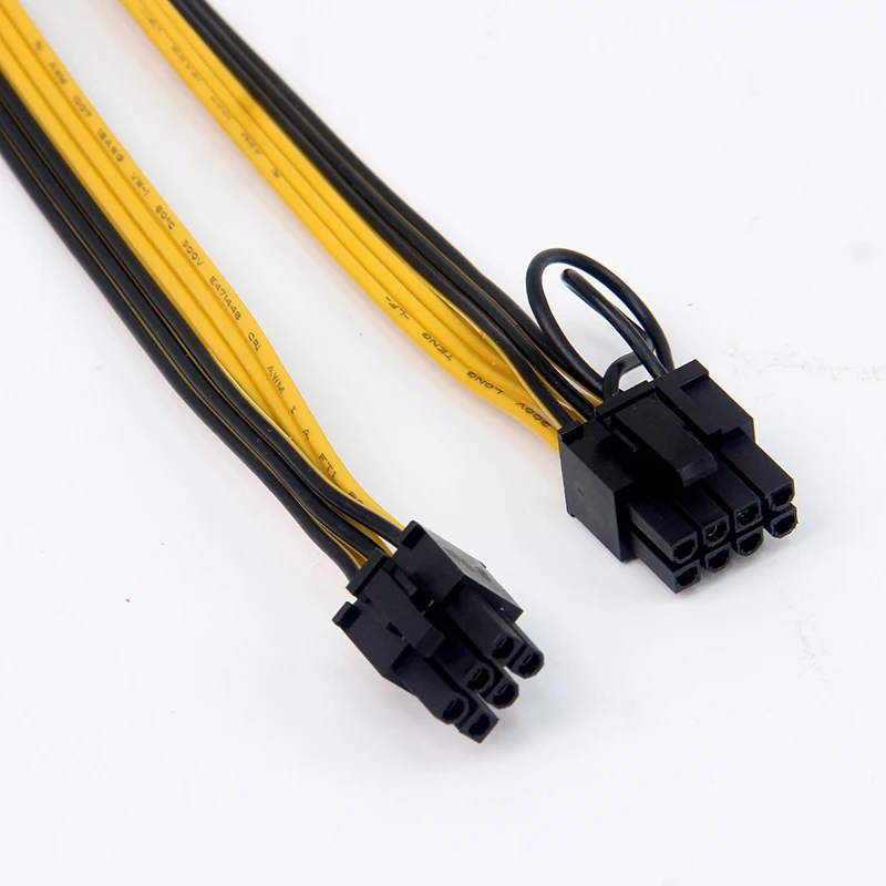 Мини лучший кабель PCI E PCIE Express 6P штекер 8pin (6 + 2) внешняя видеокарта мощность 50 см