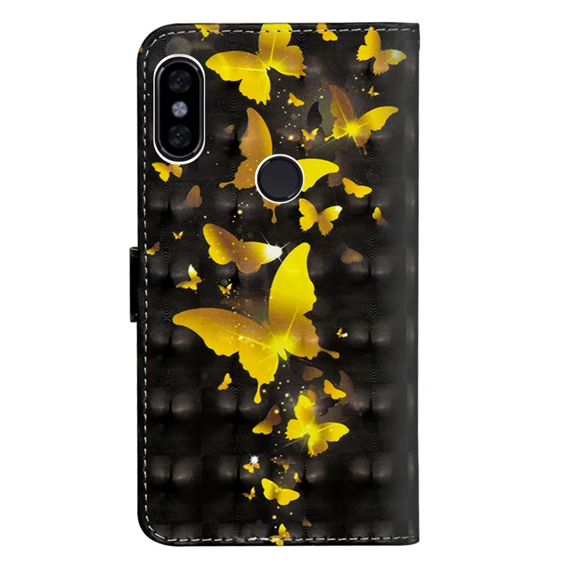 3D видение раскрашенные чехлы из кожи для Coque Xiaomi Mi A2 Lite чехол откидной Чехол для бумажника кожаный чехол для телефона для Xiaomi Mi A2 Lite чехол