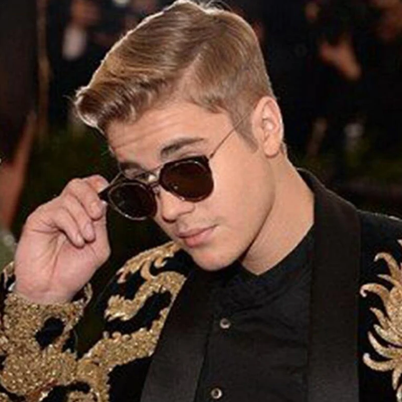 

Dokly Polarized silver mirror lens sunglasses Justin Bieber wearing Composit UV 400 Vintage Sunglasses Oculos De Gafas