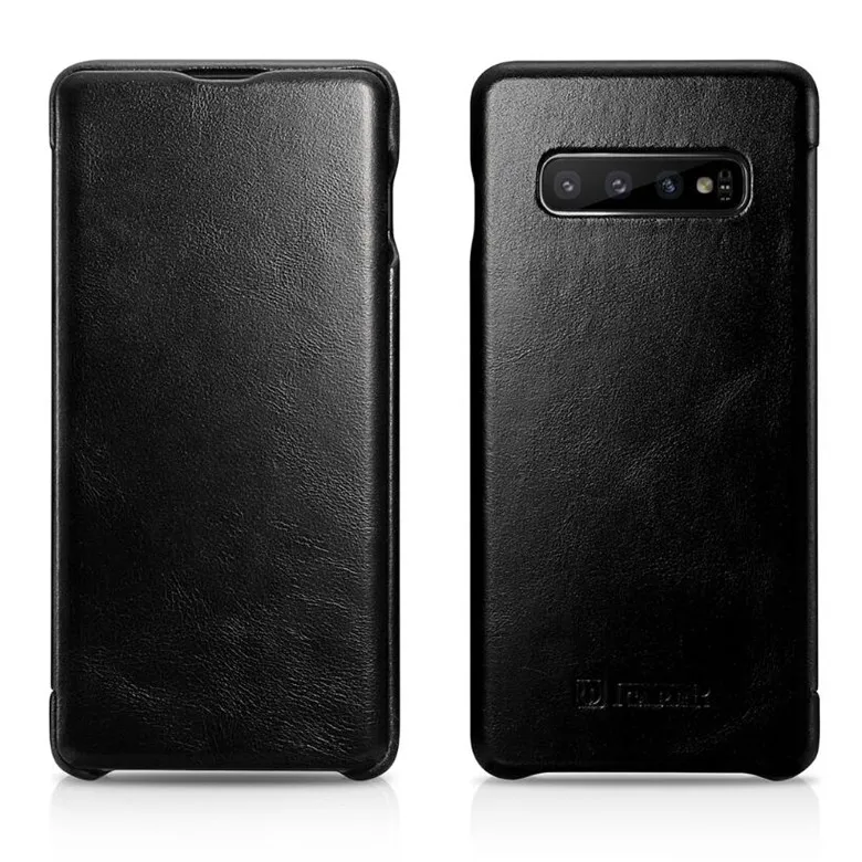 ICarer для samsung Galaxy S10 S10+ S9 S9+ Plus Note8 Note 9 изогнутый край винтажная серия чехол из натуральной кожи
