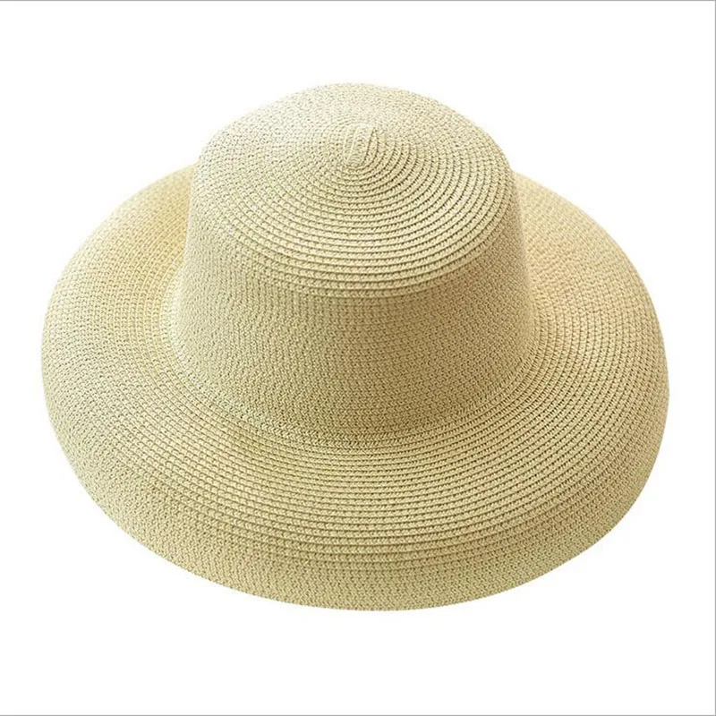 

Women Sun Hats Wide Brim Summer Straw Hats 2019 New Natural Black fashion Floppy Beach Boater Hat Cap Kentucky Derby Hats