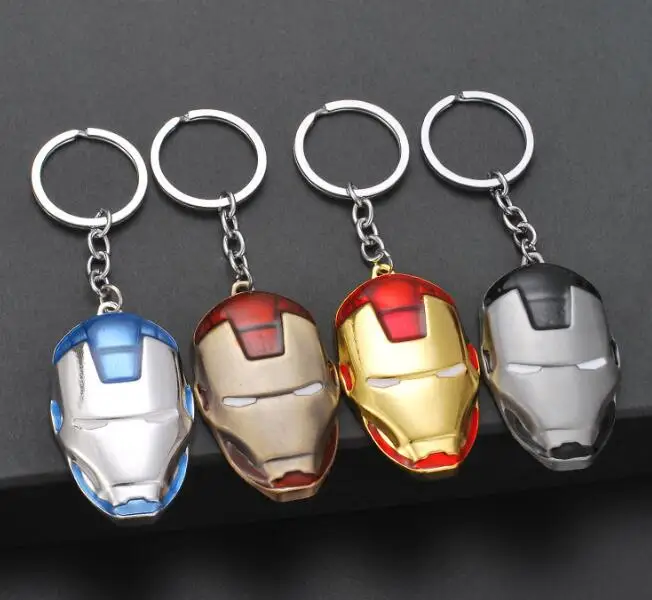 2019 Металл Marvel Мстители Капитан Америка брелок со щитом Человек-паук Маска