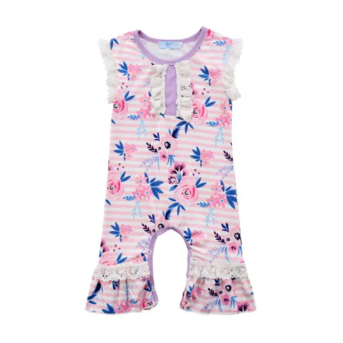 

Newborn Baby Girl Toddler Flower Sleeveless Romper Jumpsuit Playsuit Summer Clothes Outfits Size 0-24M