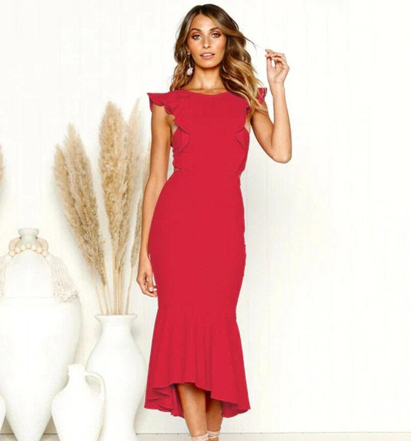 2019 высококачественное модное летнее облегающее длинное платье без рукавов