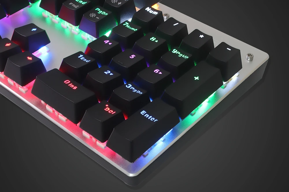 Metoo Edition Mechanical Keyboard 87 104 keys USB Blue Switch Gaming Keyboards for Tablet Desktop Russian Hebrew Arabic