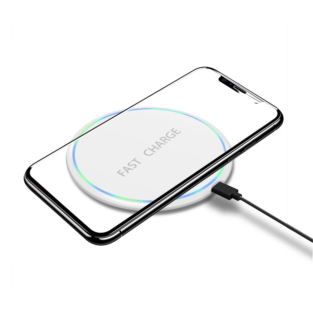 Белый FDGAO 10 Вт Qi Беспроводное зарядное устройство для iPhone X XS Max XR 8 Plus QC 3,0 USB быстрая Беспроводная зарядка для samsung S8 S9 Xiaomi Mi 9 - Цвет: Белый