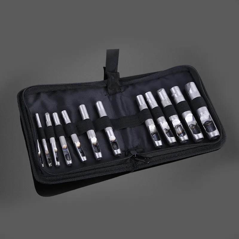 12 шт./компл. оксфордская сумка для перфоратора кожаный инструмент Дырокол набор