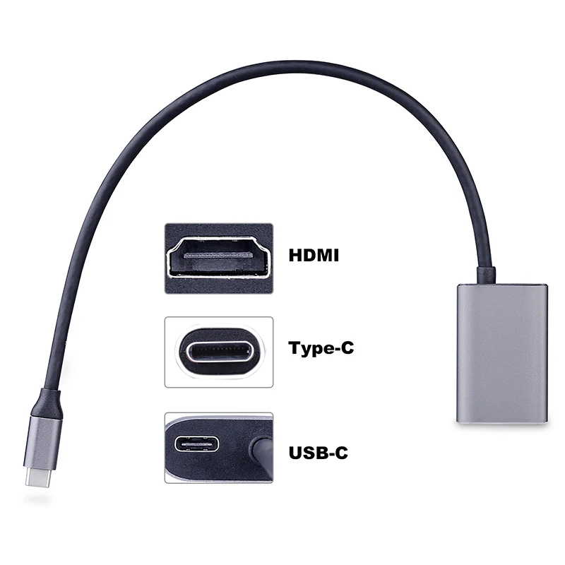 Baolyda USB C к HDMI адаптер Thunderbolt 3 док-станция USB-C hdmi-кабель поддерживает 4 k @ 60 Гц видео