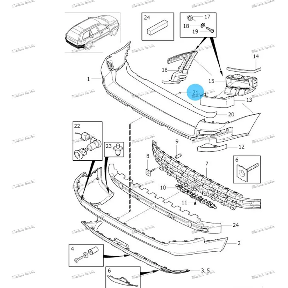 Крышка заднего бампера для VOLVO XC90 2007 2008 2009 2010 2011 2012 2013 2014 30698132|Обвесы| |