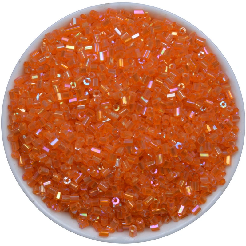 Многожильный кремовый 2 мм карамельный цвет длинные трубчатые бусинки чешское