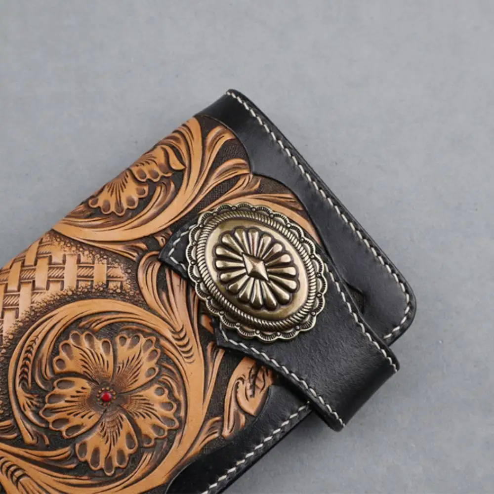 Leahter ремесло оборудование Ретро стиль Хризантема Conchos Металл античная латунь