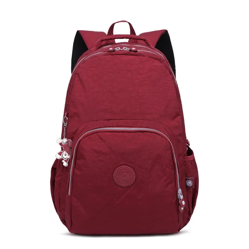 burgundy TEGAOTE женский нейлоновый рюкзак Mochila, женские рюкзаки для девочек-подростков, женская школьная сумка через плечо, рюкзак в Корейском стиле - Цвет: burgundy
