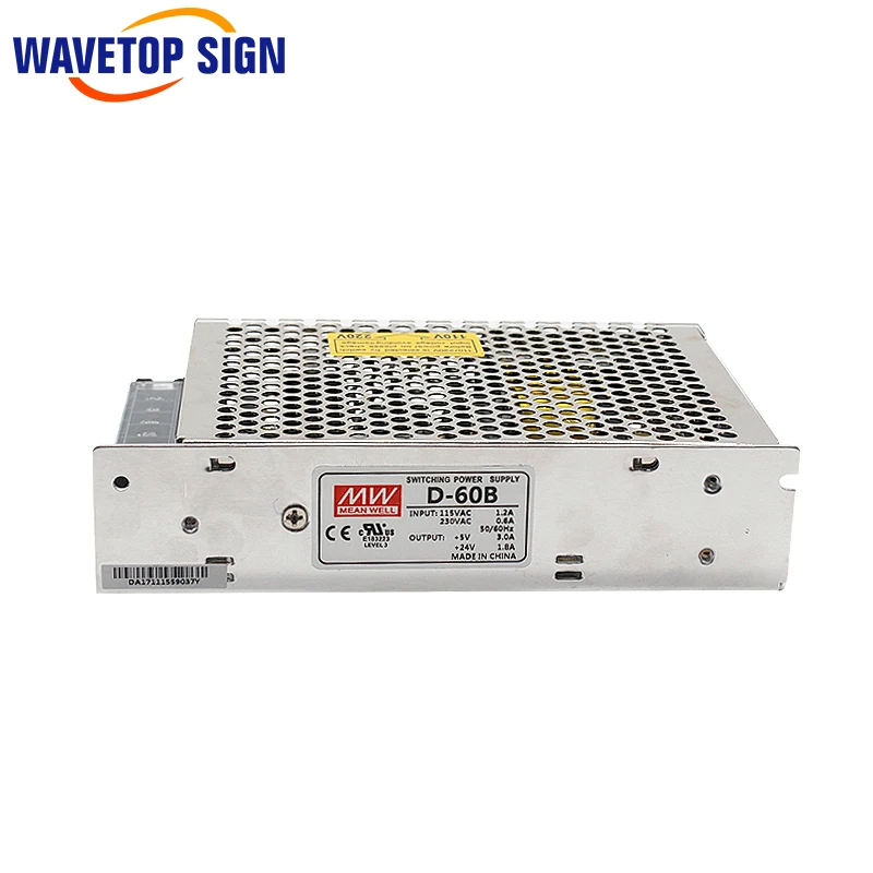 Meanwell источник питания 5 В 3A D 60B вход 115 230 50 60 Гц Выход в 24 1.8A для лазерного