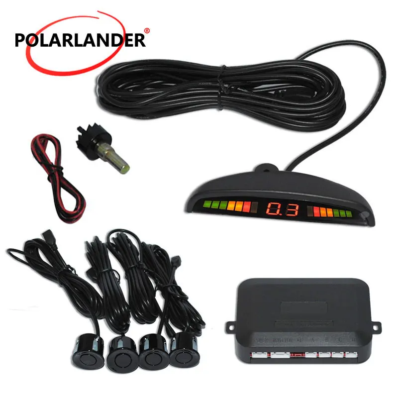

Backup Radar Monitor System Car LED Parking Sensor Kit Display 4 Sensors for all cars Reverse Assistance 22.5mm 12V