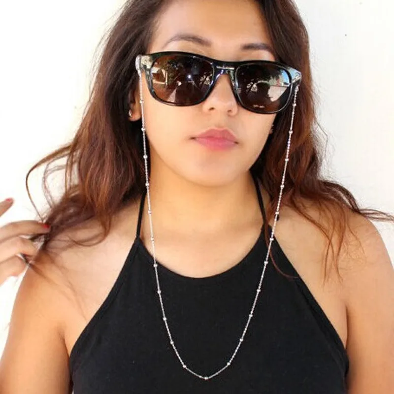 

Gold Silver Metal Beads Link Chain Fashion Sunglasses Chains Eyeglasses Cord Glasses Rope Neck Strap Holder Accessories