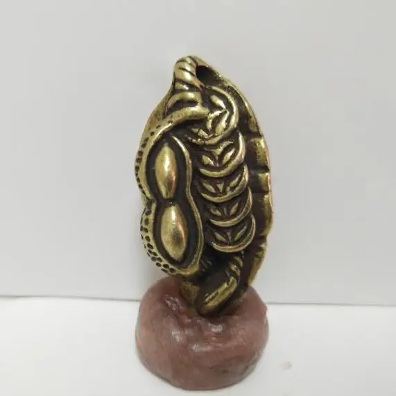 

China pure brass gold coins peanut small pendant