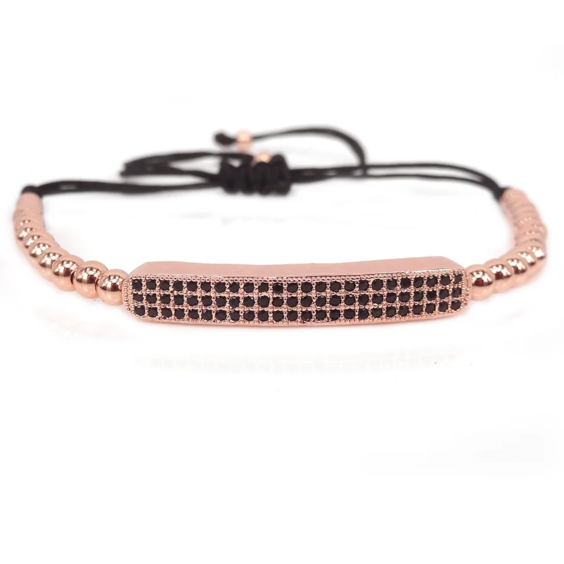 Новые браслеты Macram плетеный модный браслет золотого цвета с длинными бусинами из