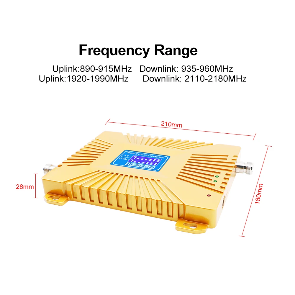70dB lcd дисплей GSM 900 3g 2100 mhz двухдиапазонный GSM 3g UMTS Усилитель сотового телефона 3g WCDMA 2100 мобильный ретранслятор+ антенна