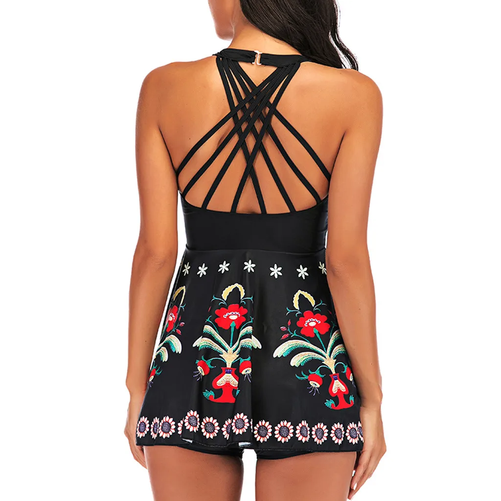 Юбка танкини SAGACE из двух предметов с принтом бикини подкладкой Бразильская