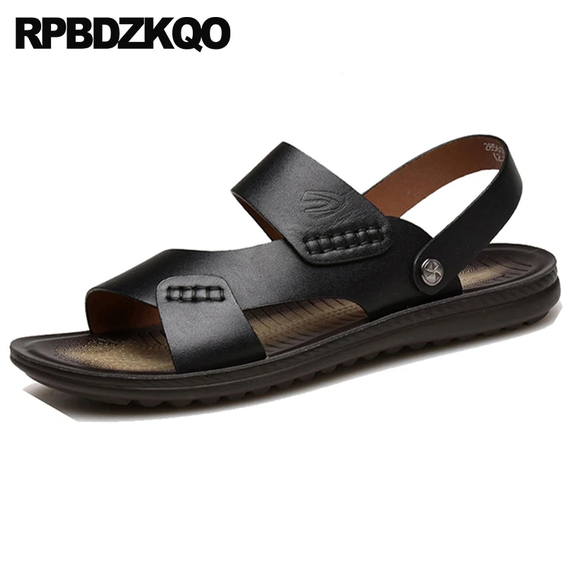 мода коричневый обувь повседневная слайды кроссовки Мужские сандалии 2018 летние