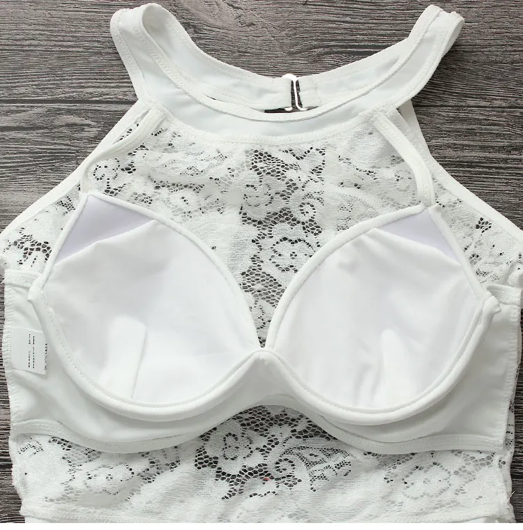 2018 женский черный кружевной сдельный купальник сетчатый лоскутный винтажный